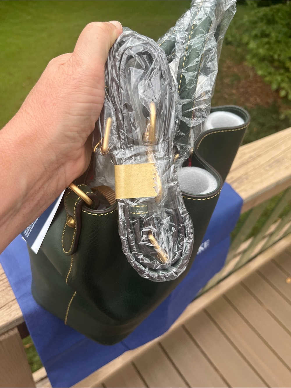 Dooney & Bourke Hunter Green Leather Satchel - Picture 9 of 12